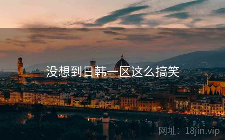 没想到日韩一区这么搞笑 没想到日韩一区这么搞笑